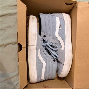 Vans Sky Blue High-Tops with White Trim